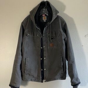 Carhartt Men's Gray Hooded Jacket